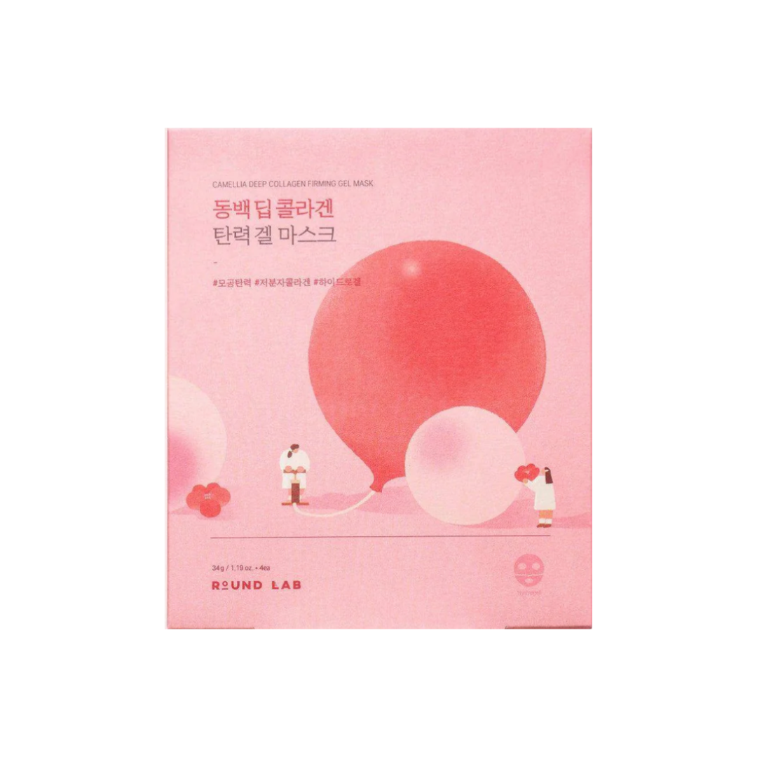 Round Lab Camellia Deep Collagen Firming Gel Mask (4Pack)