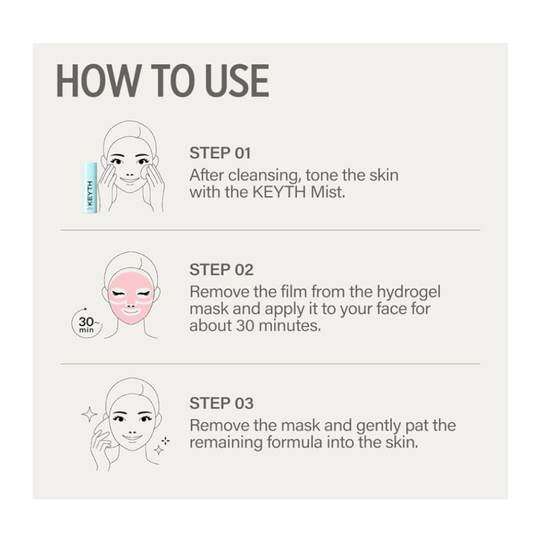 KEYTH LUCY PDRN GLOW COLLAGEN HYDROGEL MASK 4EA