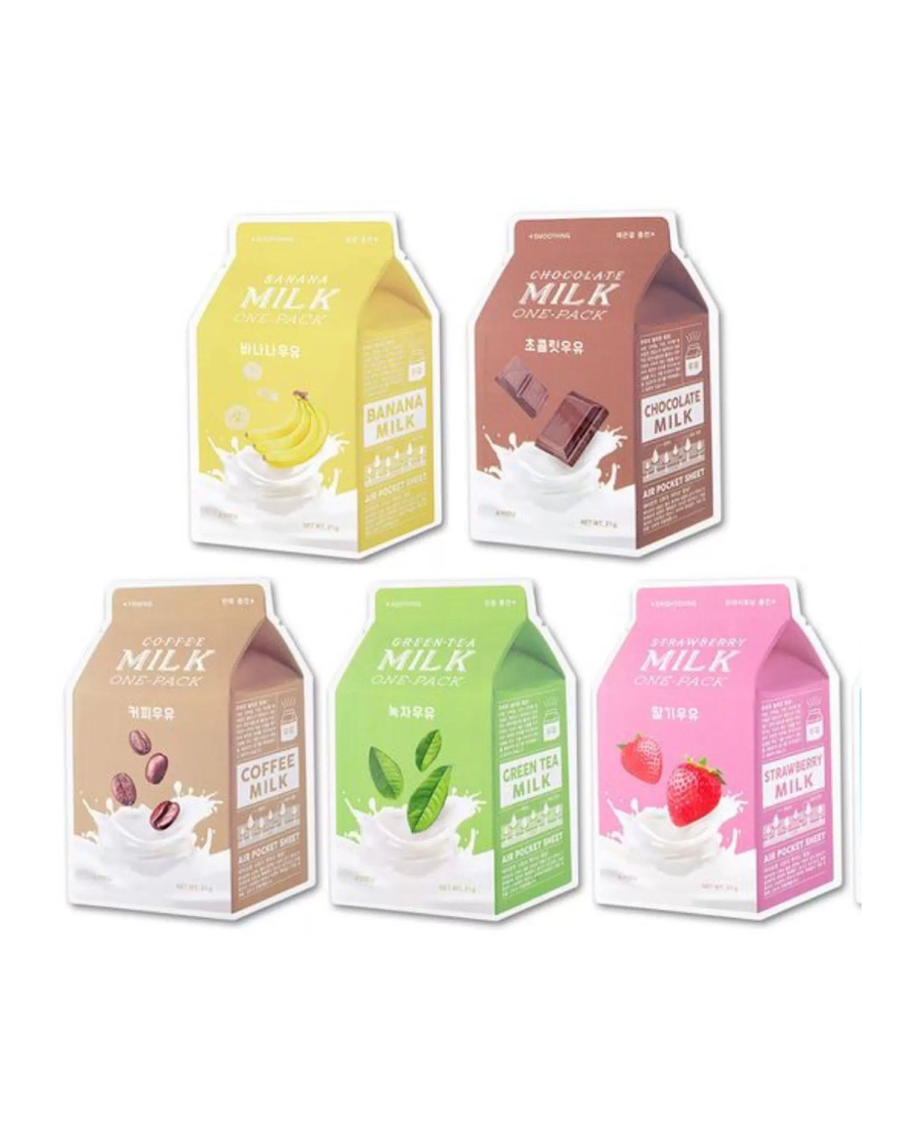A’pieu Milk 5Pack Sheet Masks