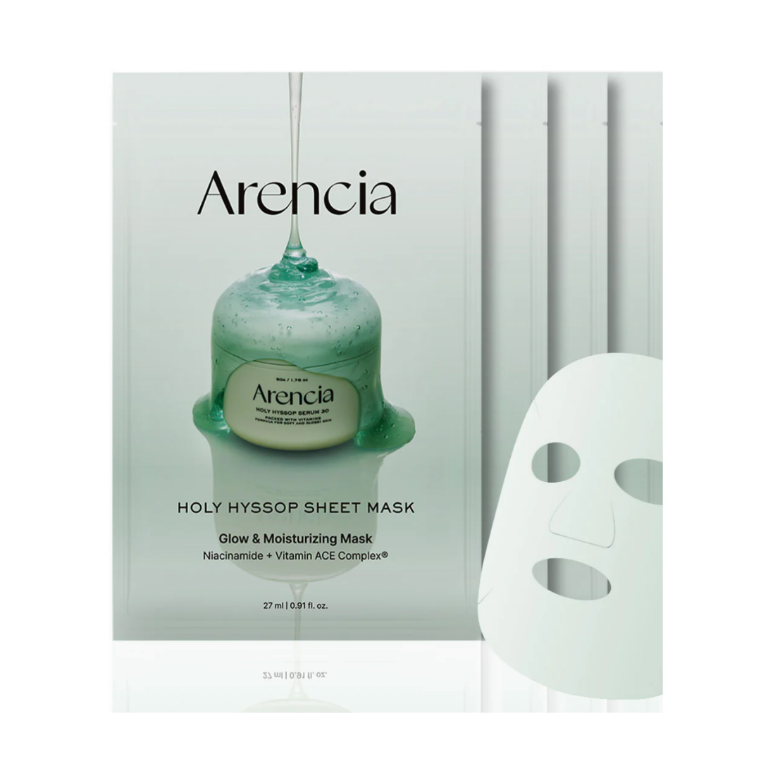 Arencia Holy Hyssop Sheet Mask, 2 Pack