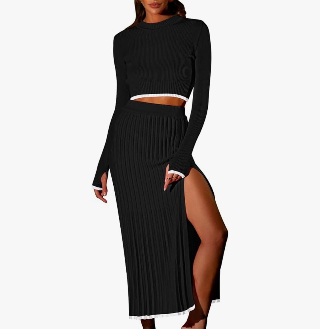 Black Skirt & Top Set