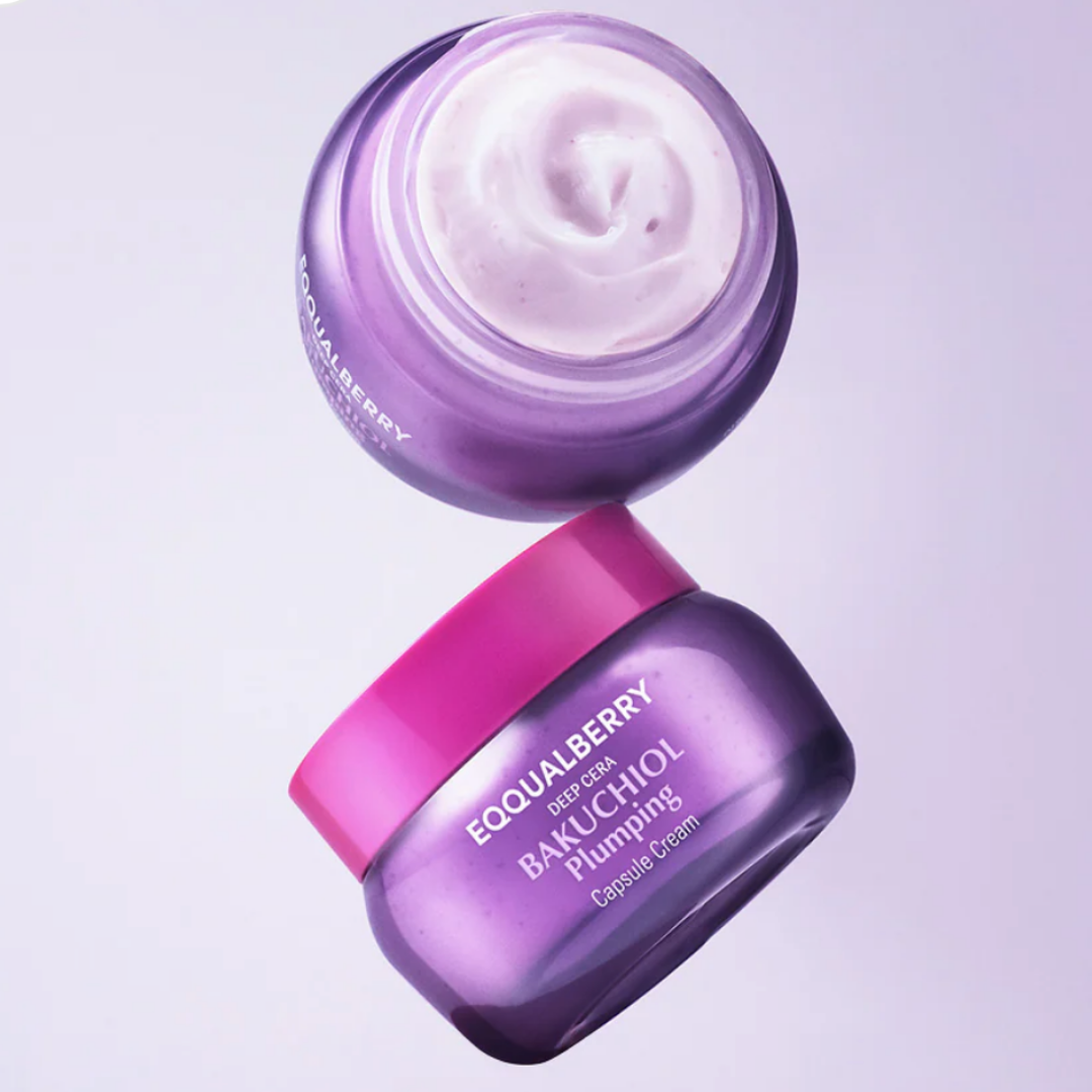EQQUALBERRY Bakuchiol Plumping Capsule Cream & Serum Set