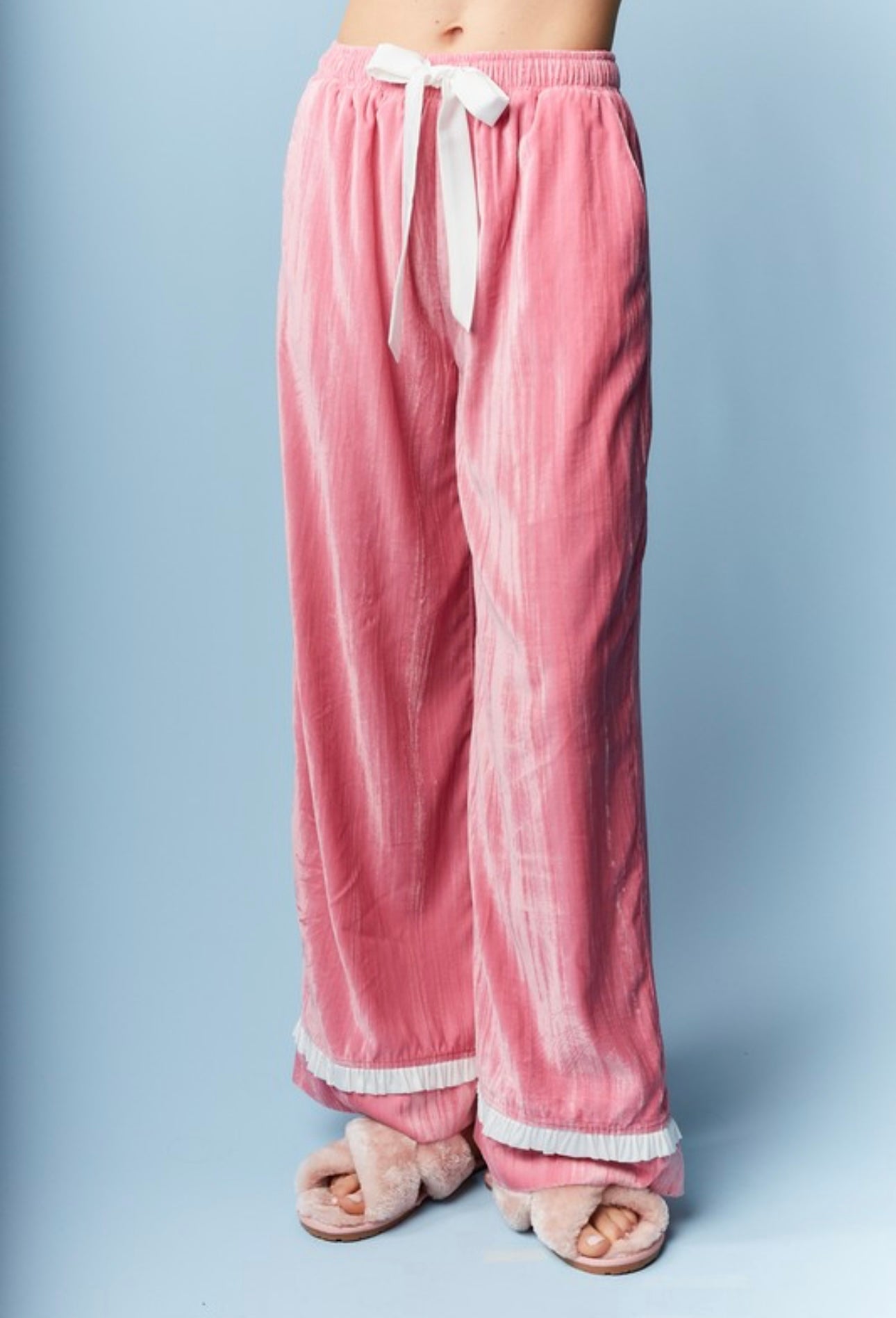 Pink Velvet Pajama Set