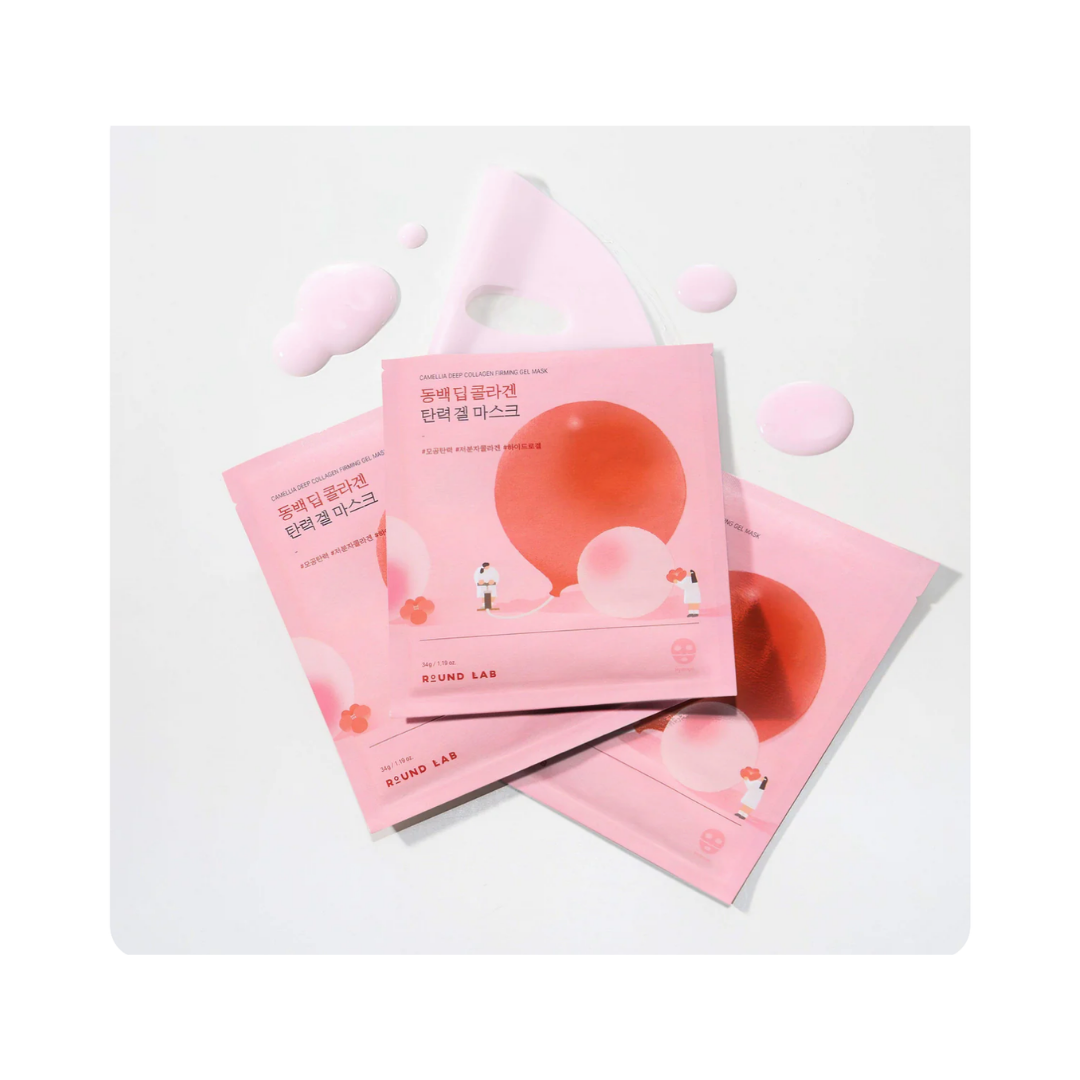Round Lab Camellia Deep Collagen Firming Gel Mask (4Pack)