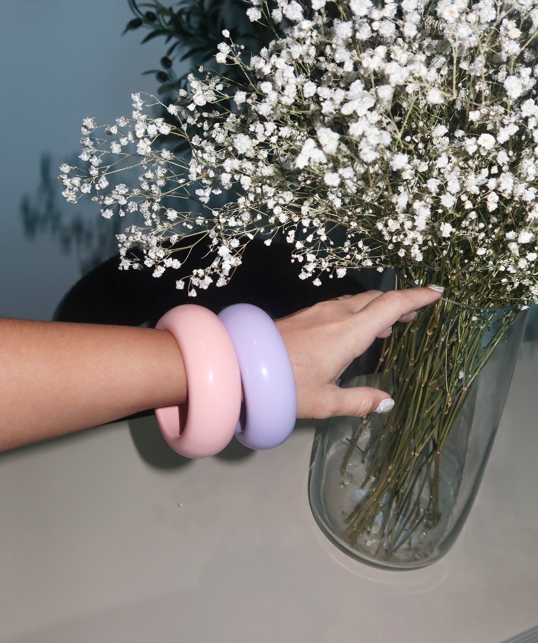 Coral & Violet Bracelet Duo
