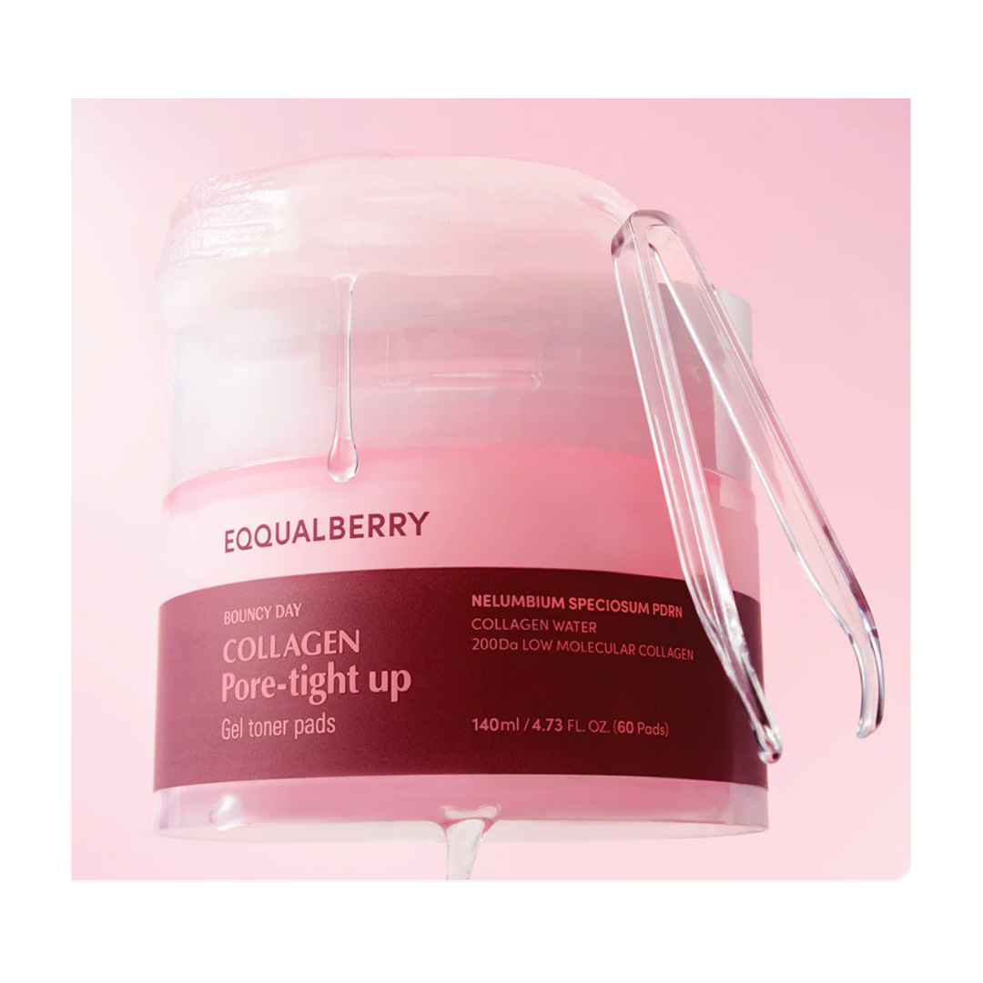 EQQUALBERRY Collagen Pore-Tight Up Gel Toner Pads