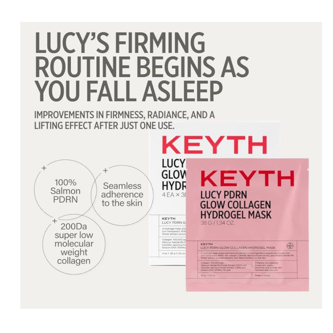 KEYTH LUCY PDRN GLOW COLLAGEN HYDROGEL MASK 4EA
