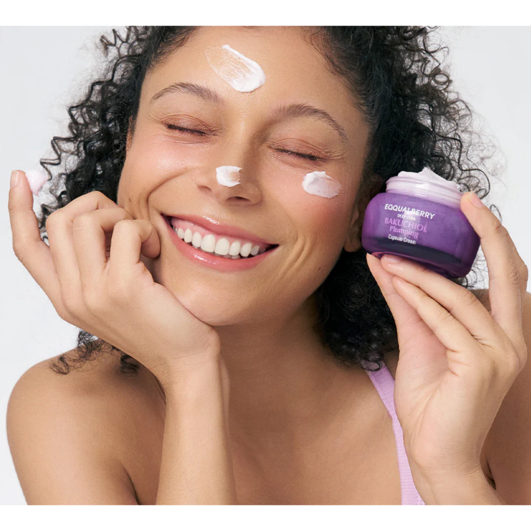 EQQUALBERRY Bakuchiol Plumping Capsule Cream & Serum Set