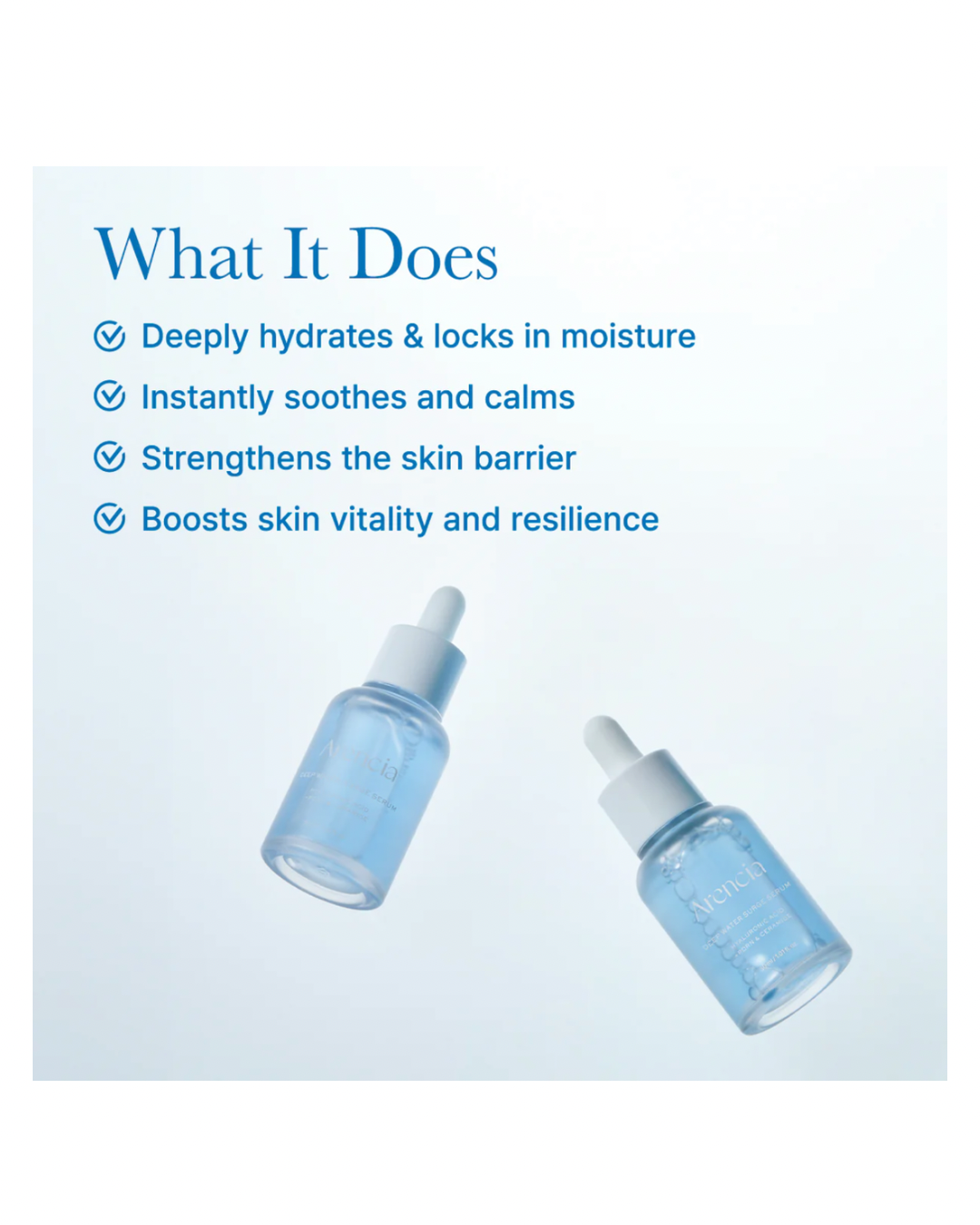 Arencia Deep Water Surge Serum, Hyaluronic Acid, PDRN & Ceramide + Fume Balm Set