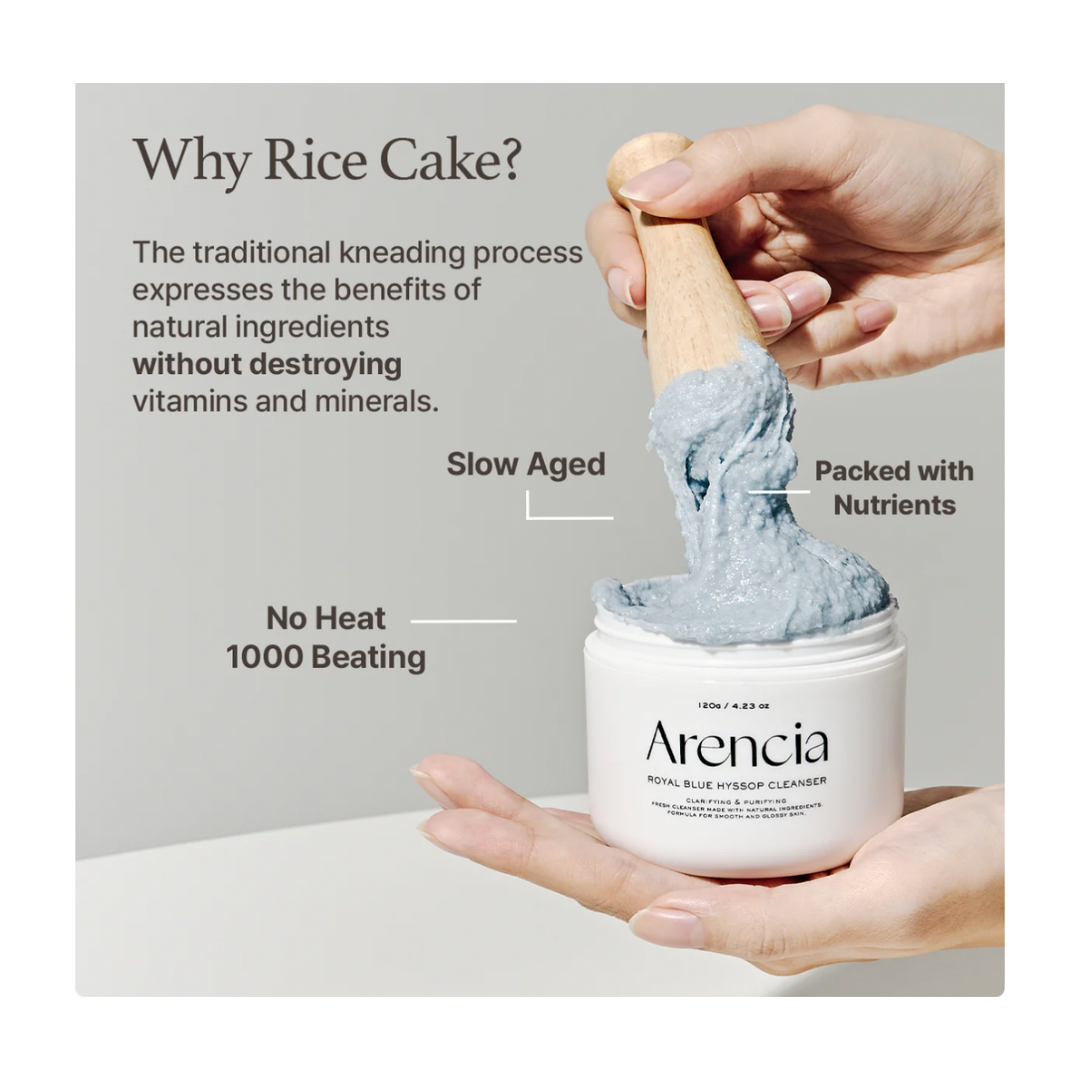 Arencia Blue Hyssop Rice Mochi Cleanser