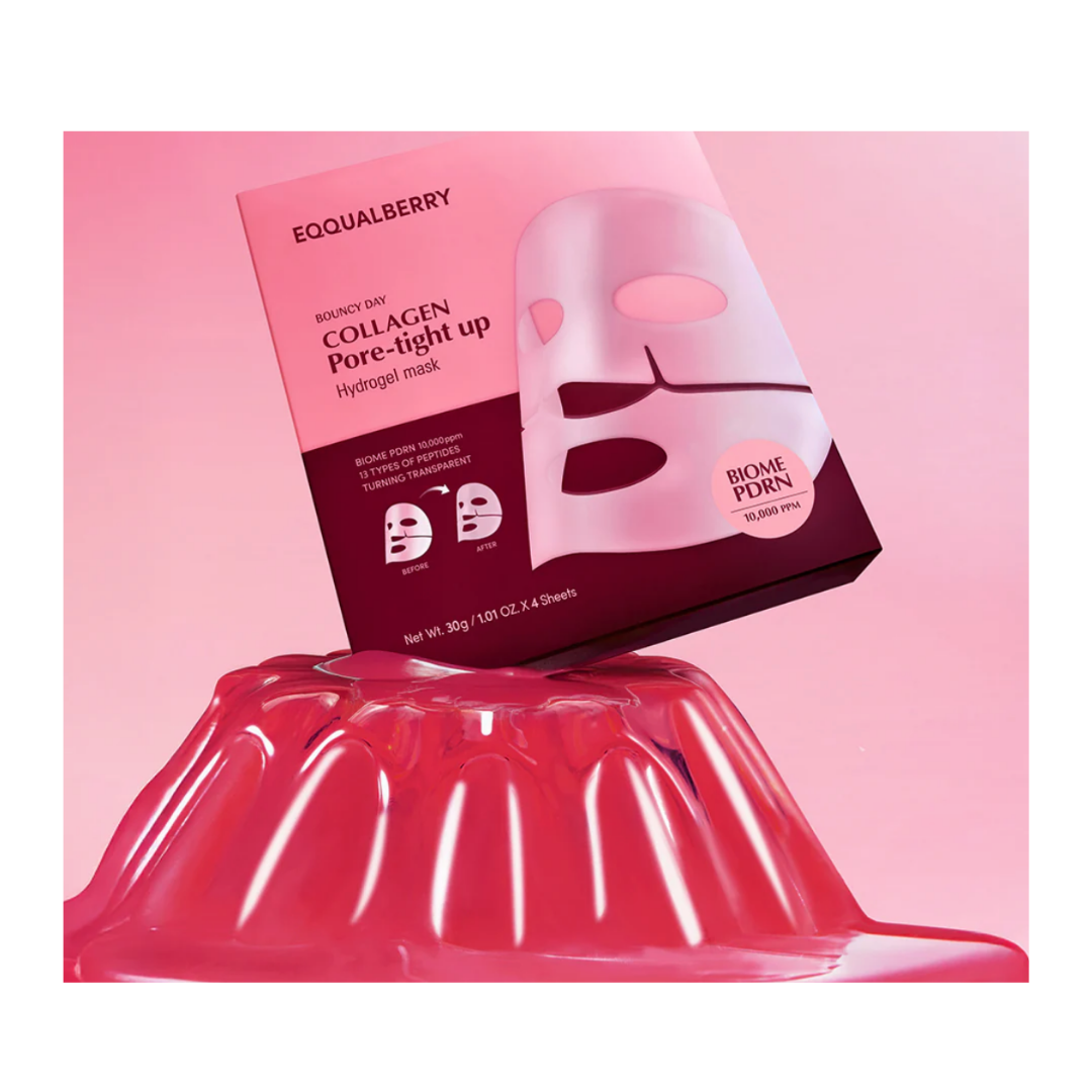 EQQUALBERRY Collagen Pore-Tight Up Hydrogel Mask (4Pack)