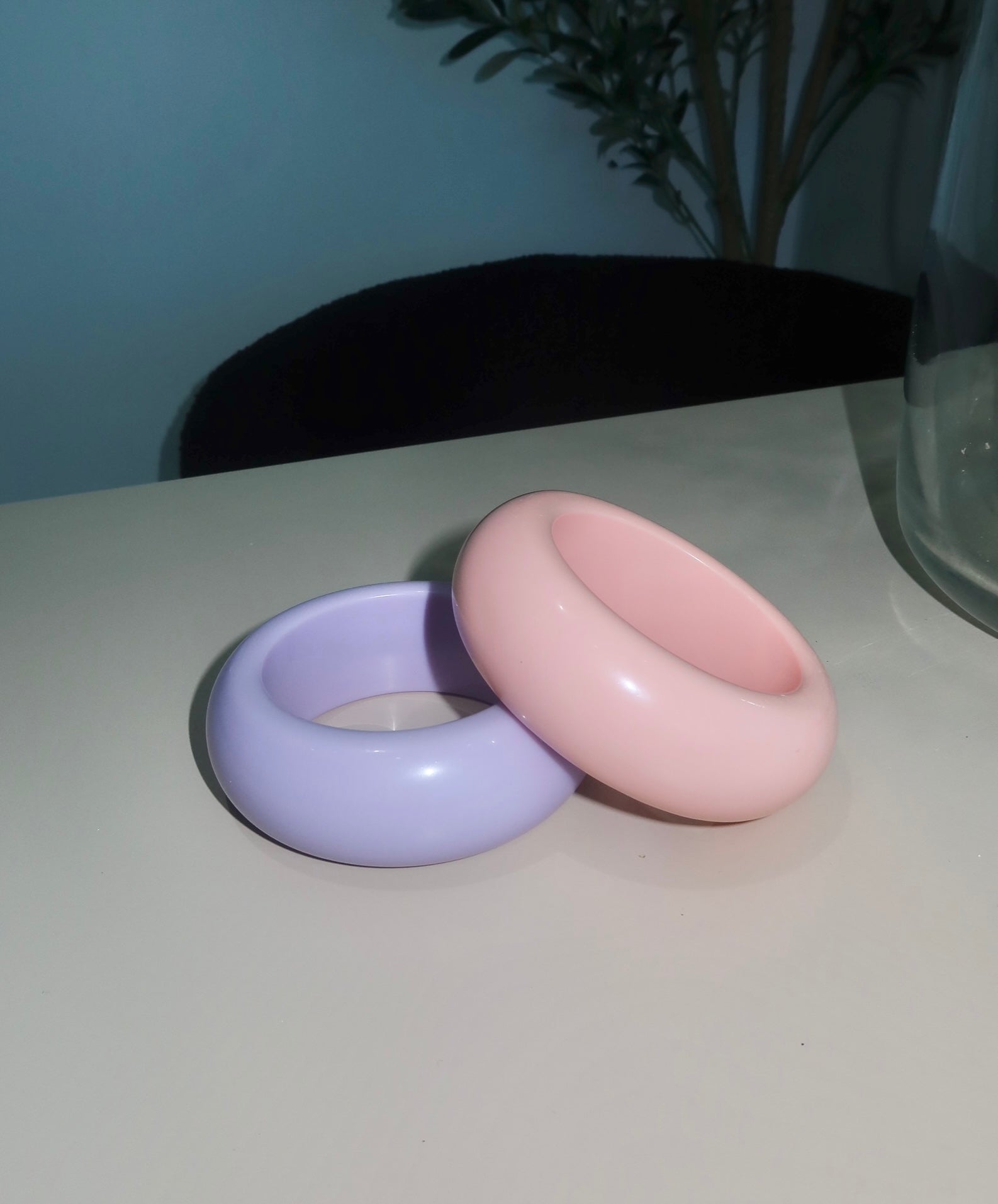 Coral & Violet Bracelet Duo