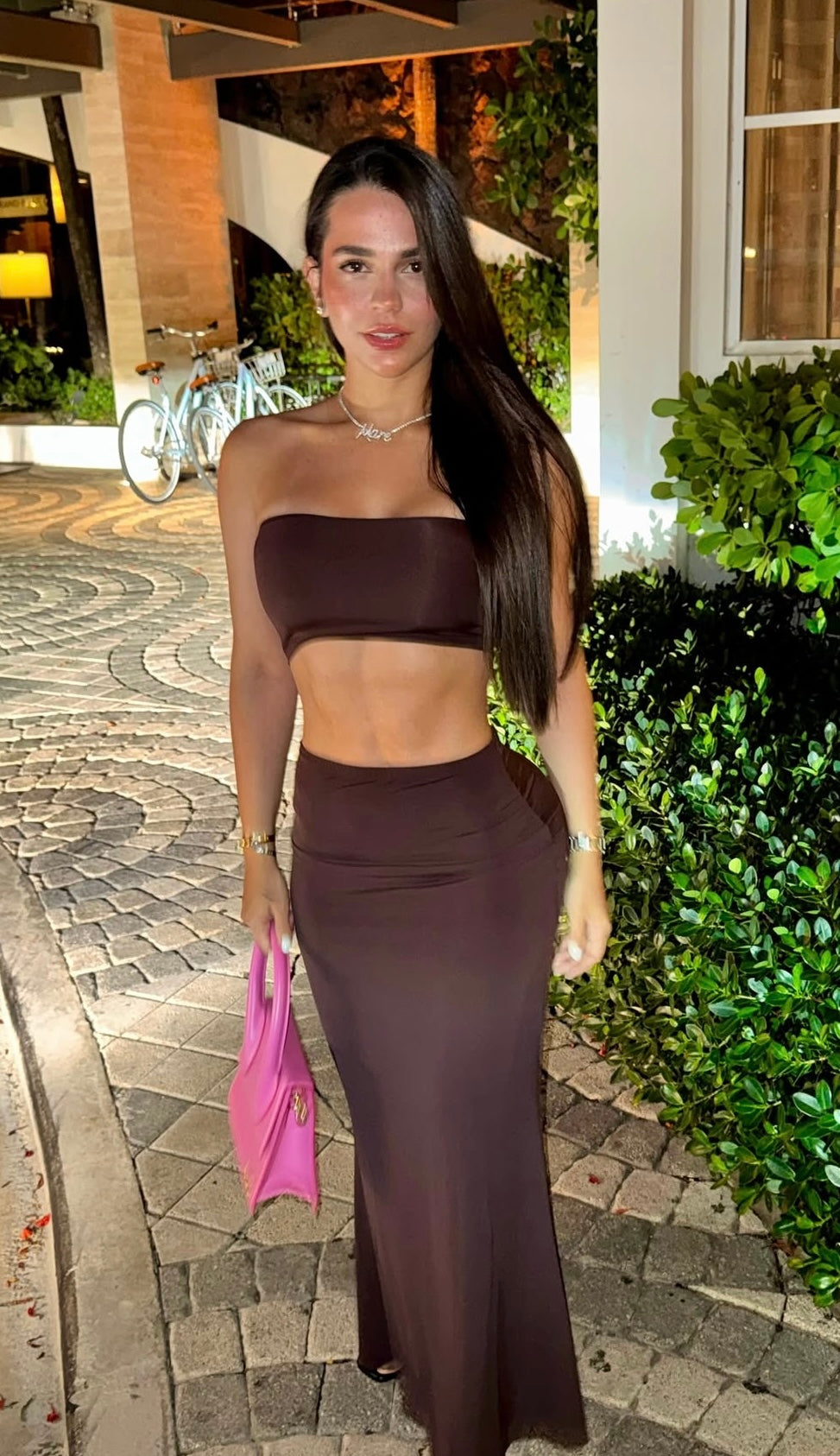 Brown Skirt Set