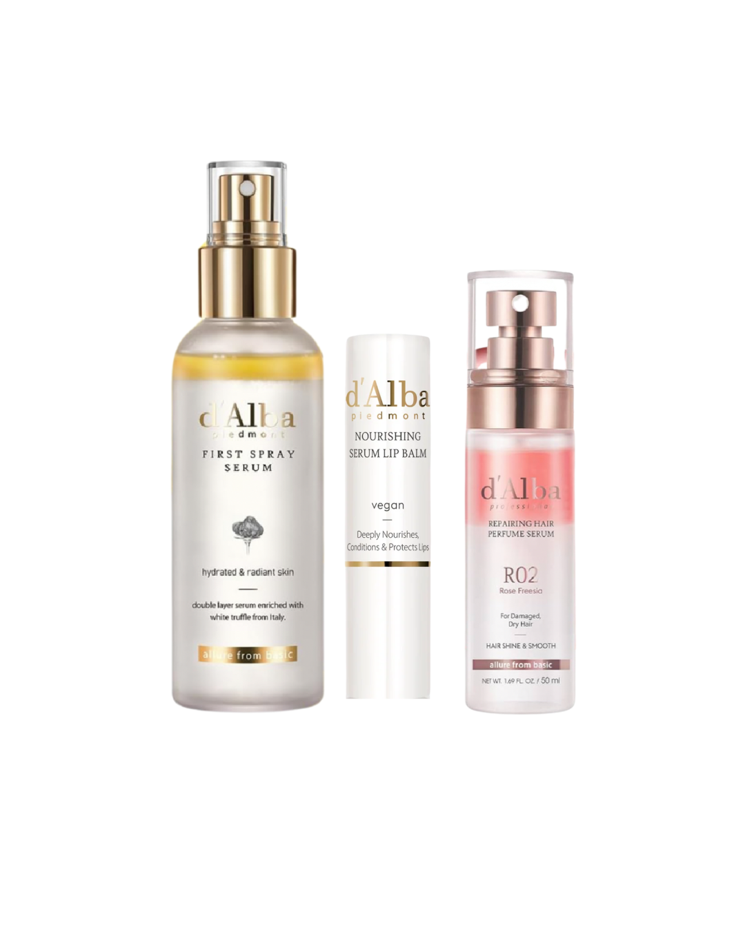 d’Alba Mist Face, Hair Mist & Lip Balm Set