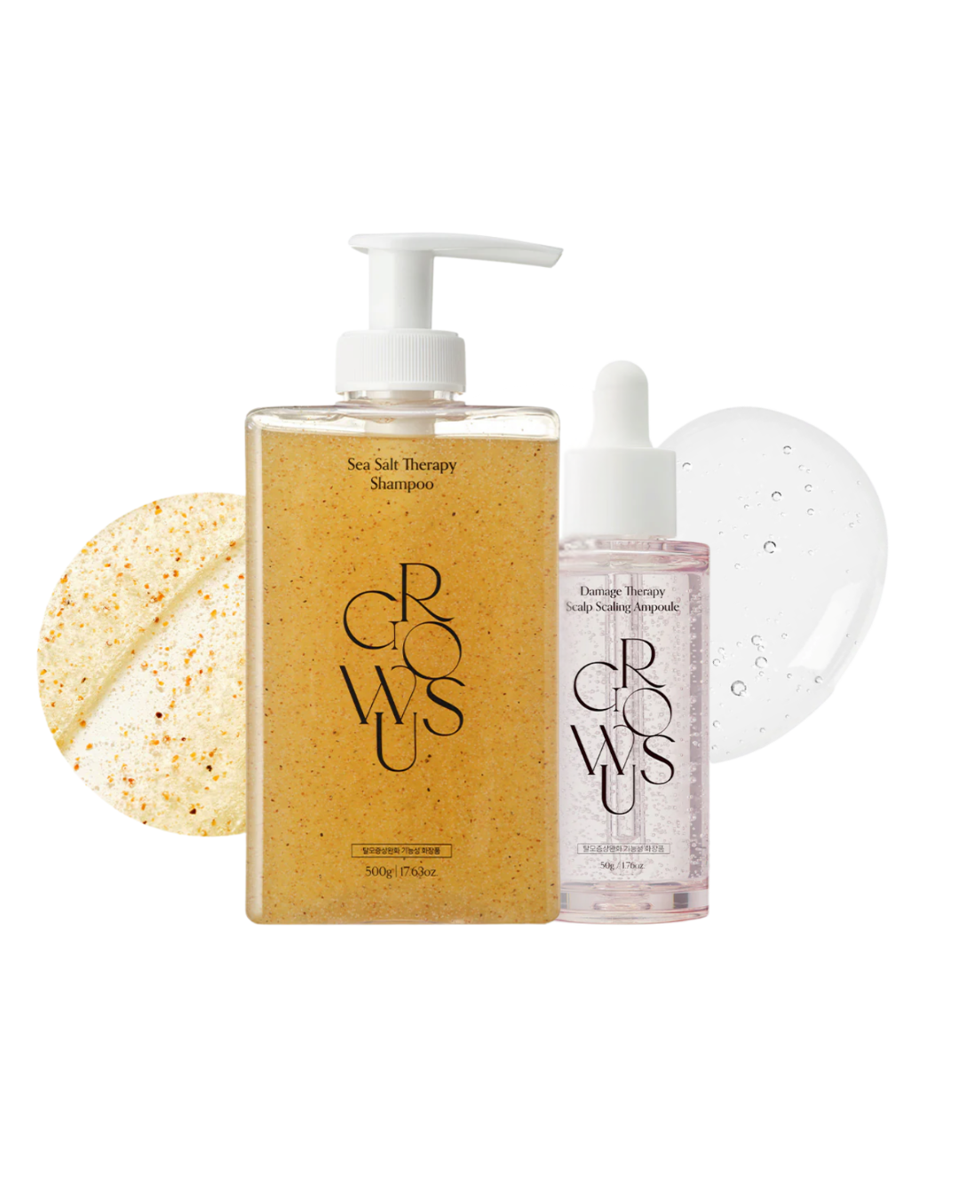GROWUS Sea Salt Therapy Shampoo & Damage Therapy Scalp Scaling Ampoule Set