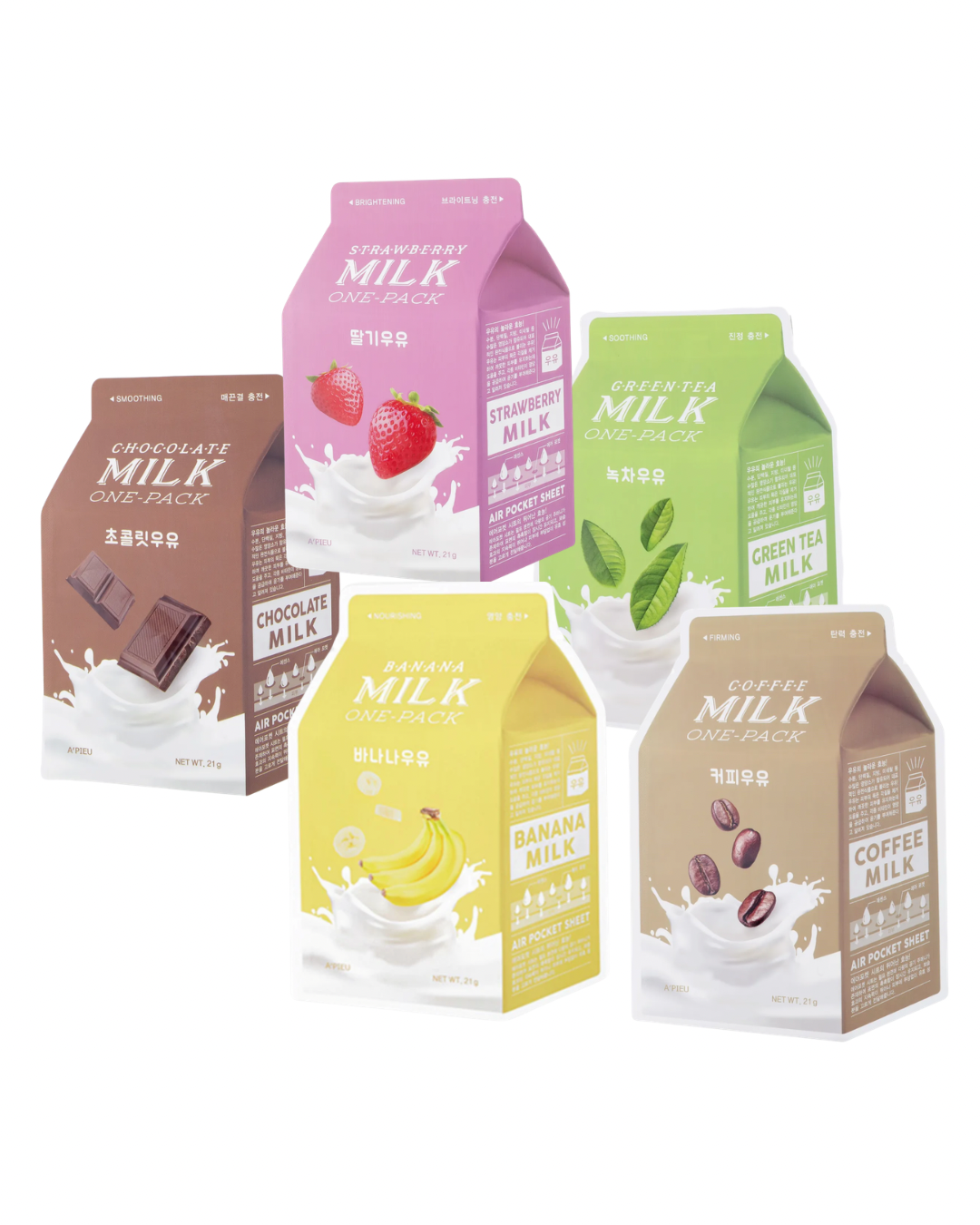 A’pieu Milk 5Pack Sheet Masks