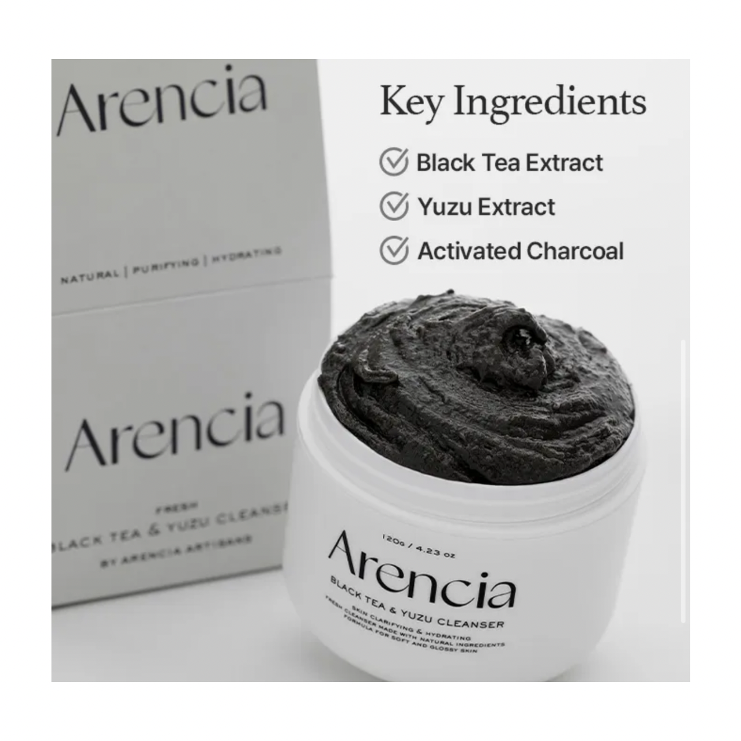 Arencia Black Tea Rice Mochi Cleanser