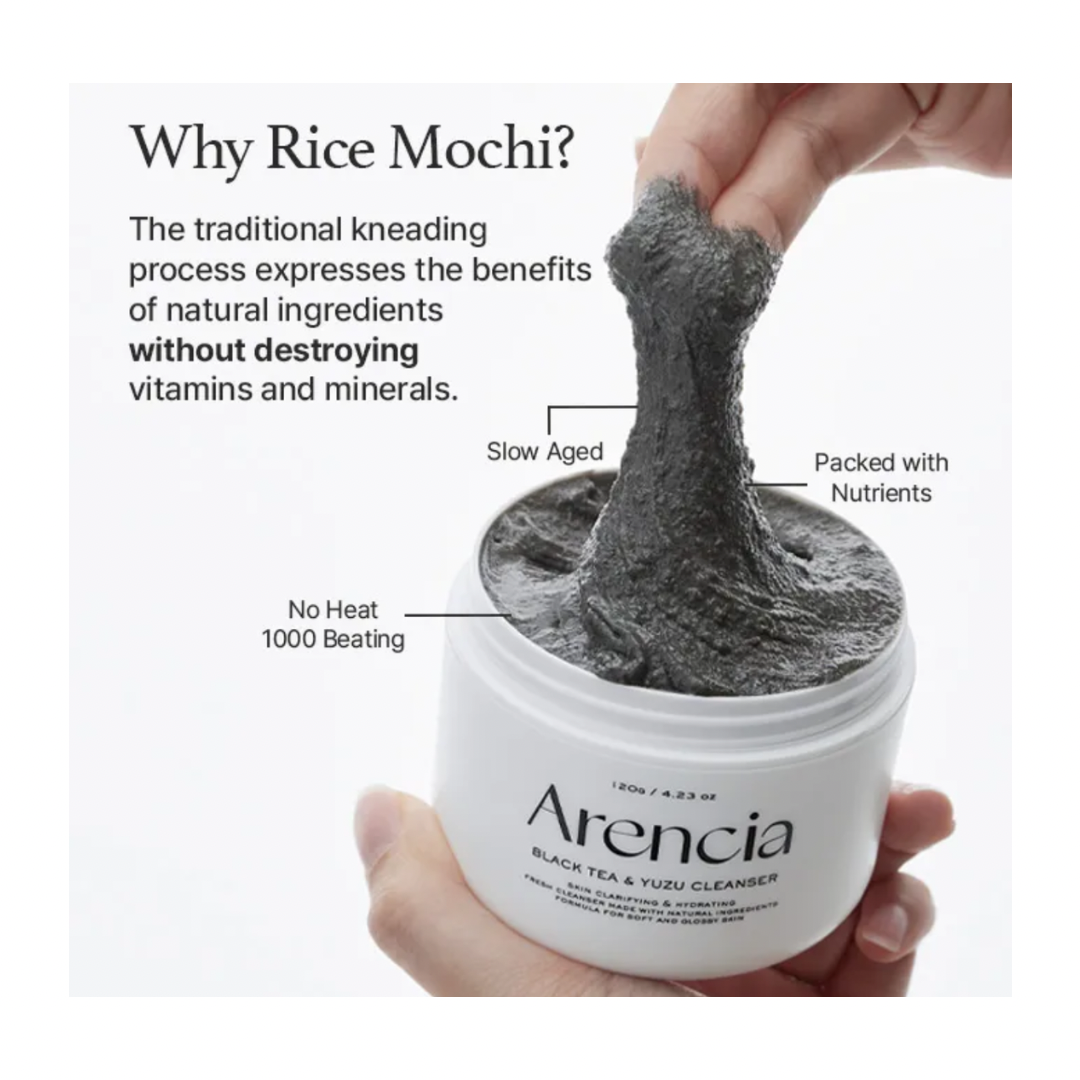 Arencia Black Tea Rice Mochi Cleanser