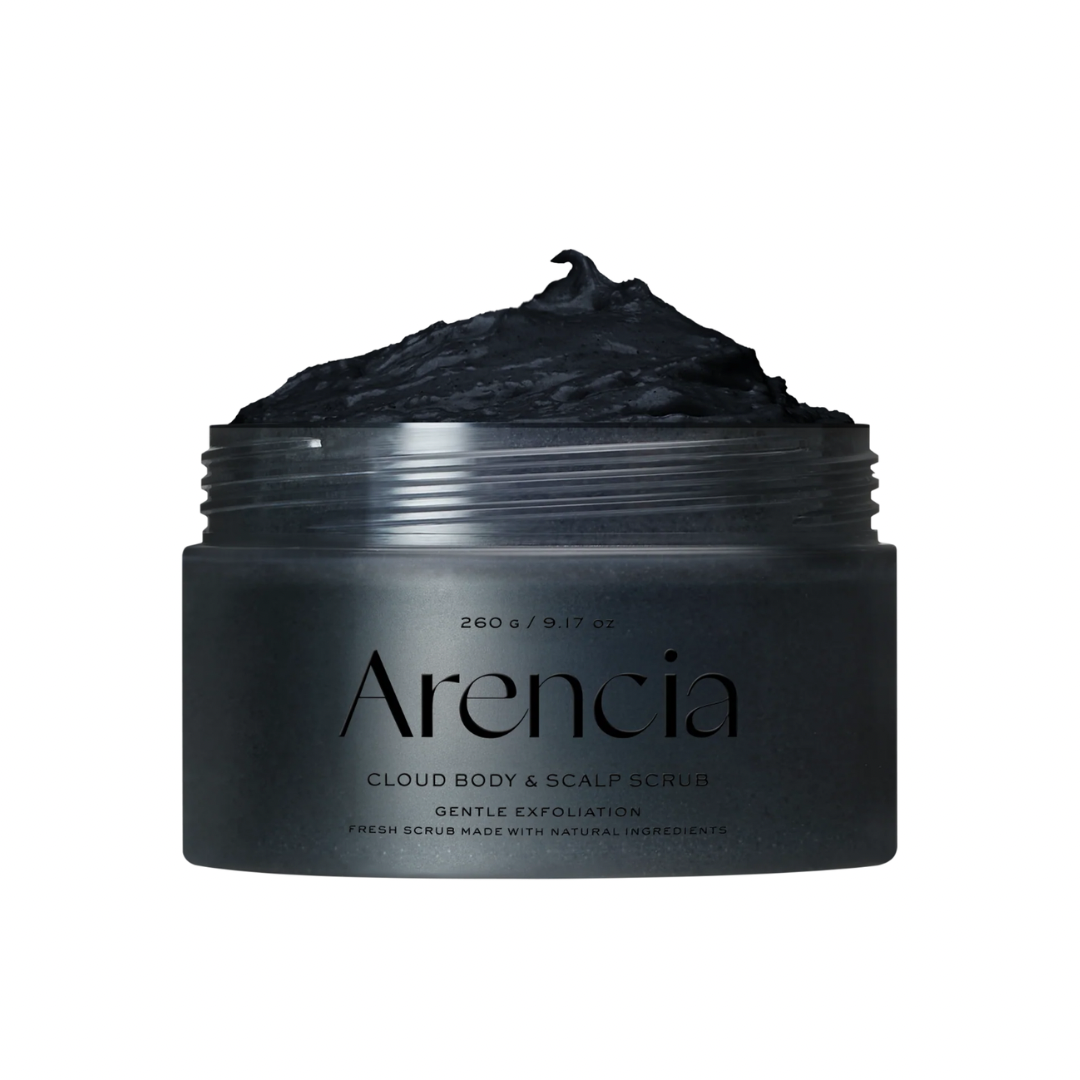 Arencia Fresh Cloud Sea Salt Body & Scalp Scrub (Black)