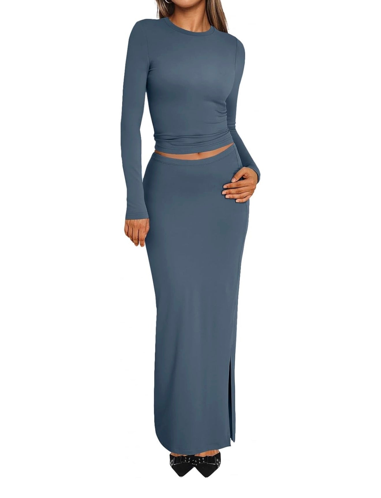 Teal Skirt & Top set