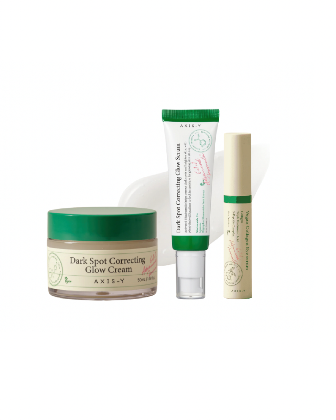 Axis-Y Dark Spot Correcting Glow Serum, Glow Cream & Eye Serum