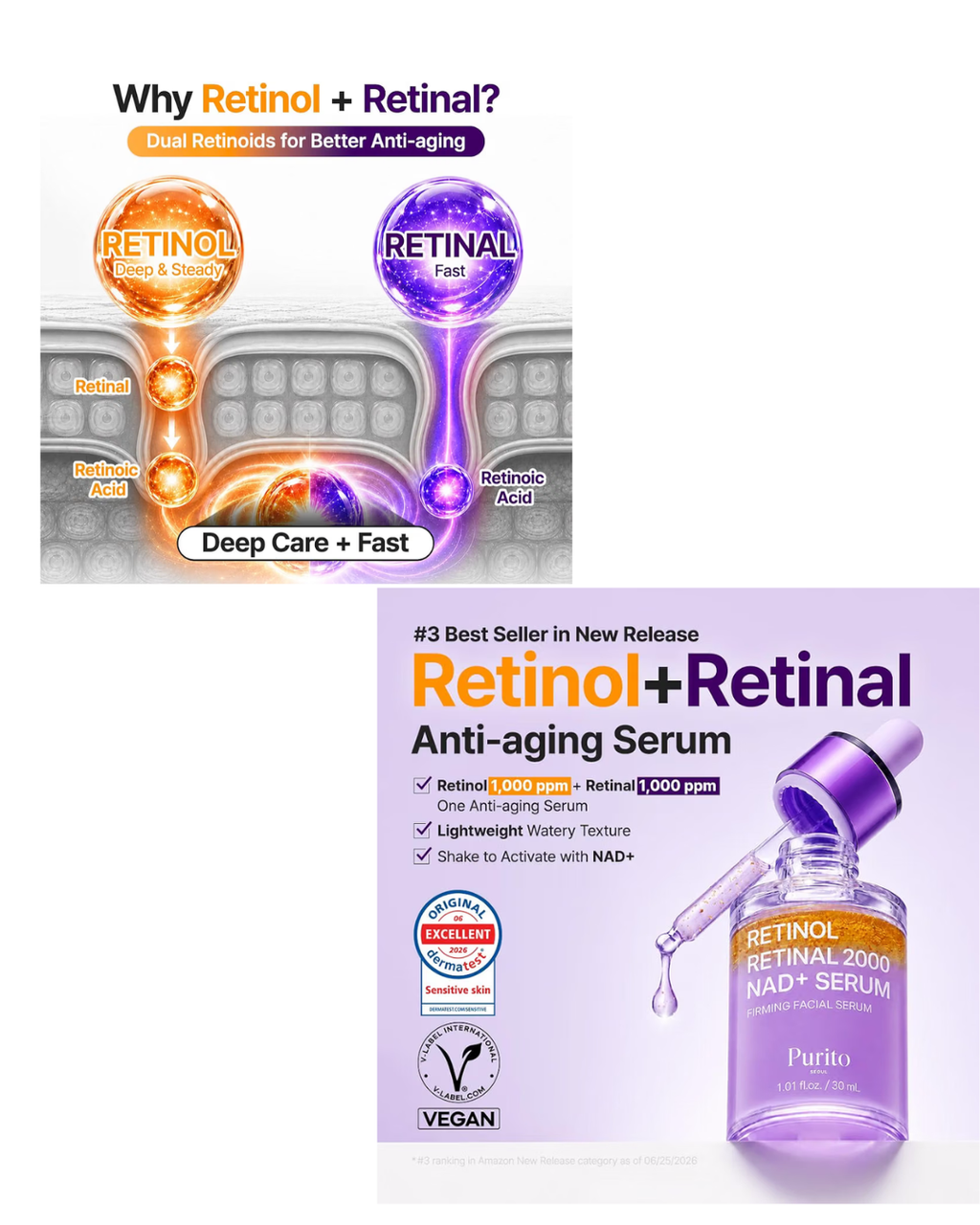 Purito Retinol Retinal Nad+ Serum