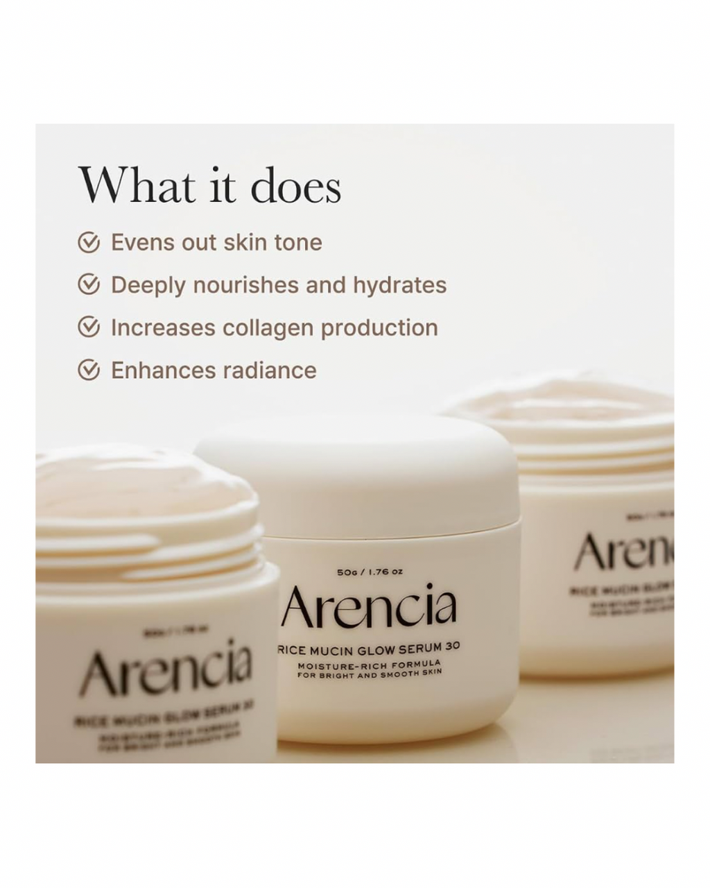 Arencia Rice Mucin Overnight Glow Face Mask Serum