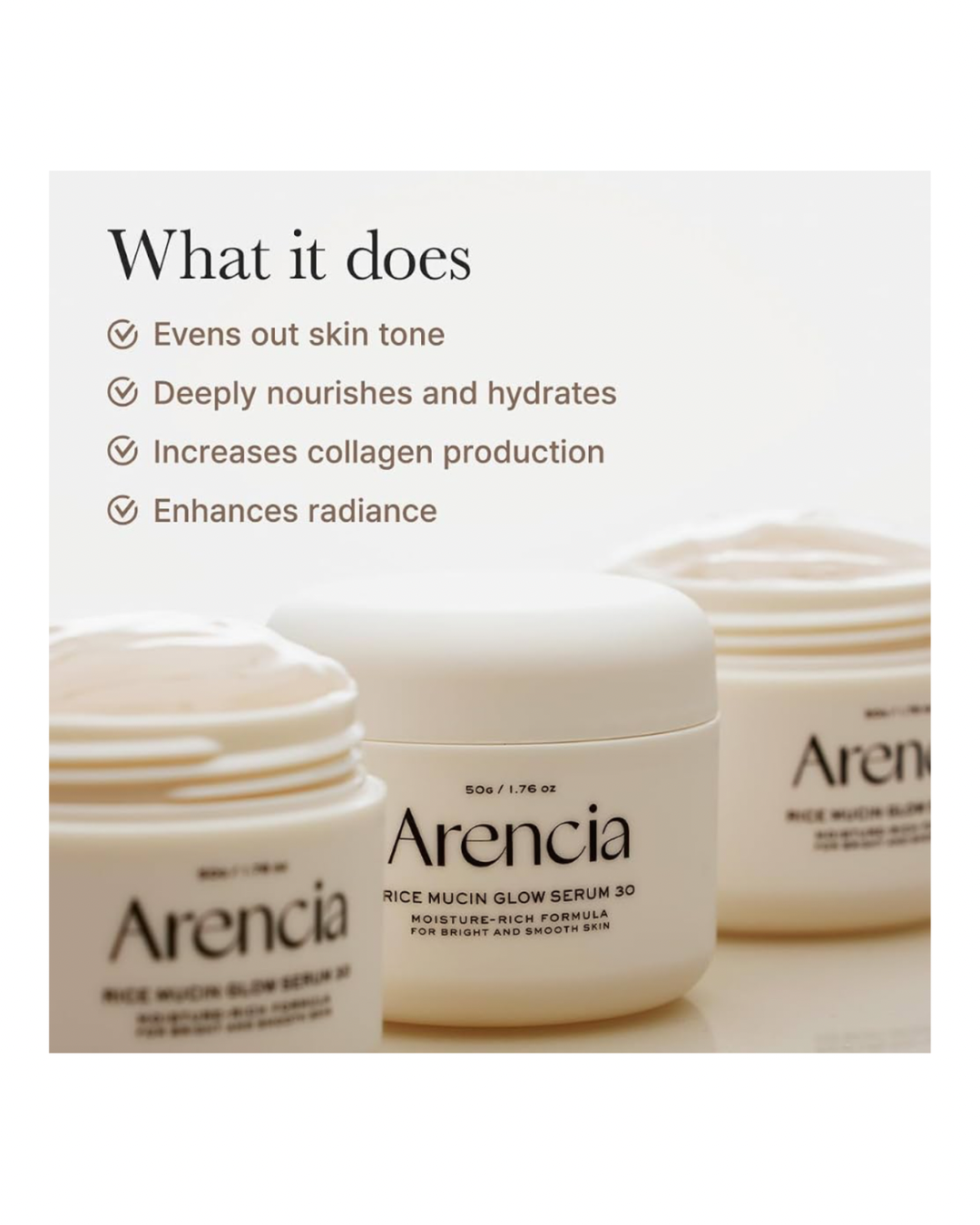 Arencia Rice Mucin Overnight Glow Face Mask Serum