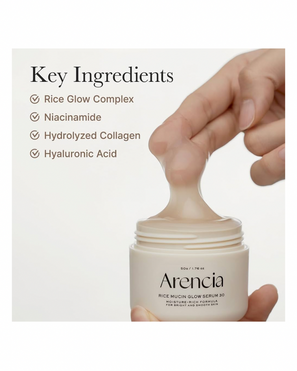 Arencia Rice Mucin Overnight Glow Face Mask Serum