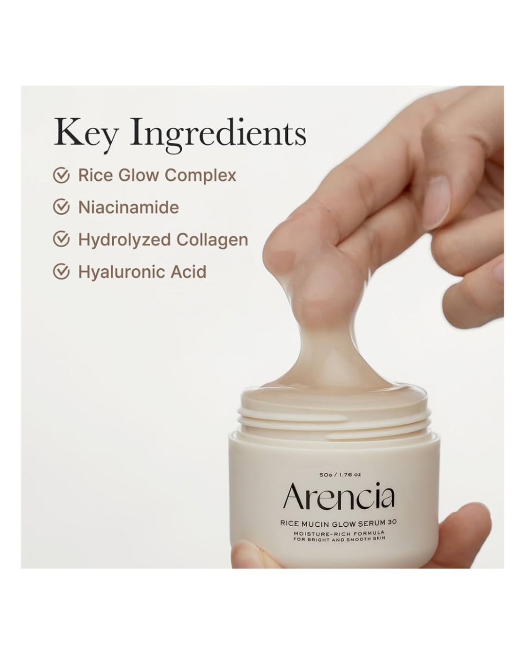 Arencia Rice Mucin Overnight Glow Face Mask Serum