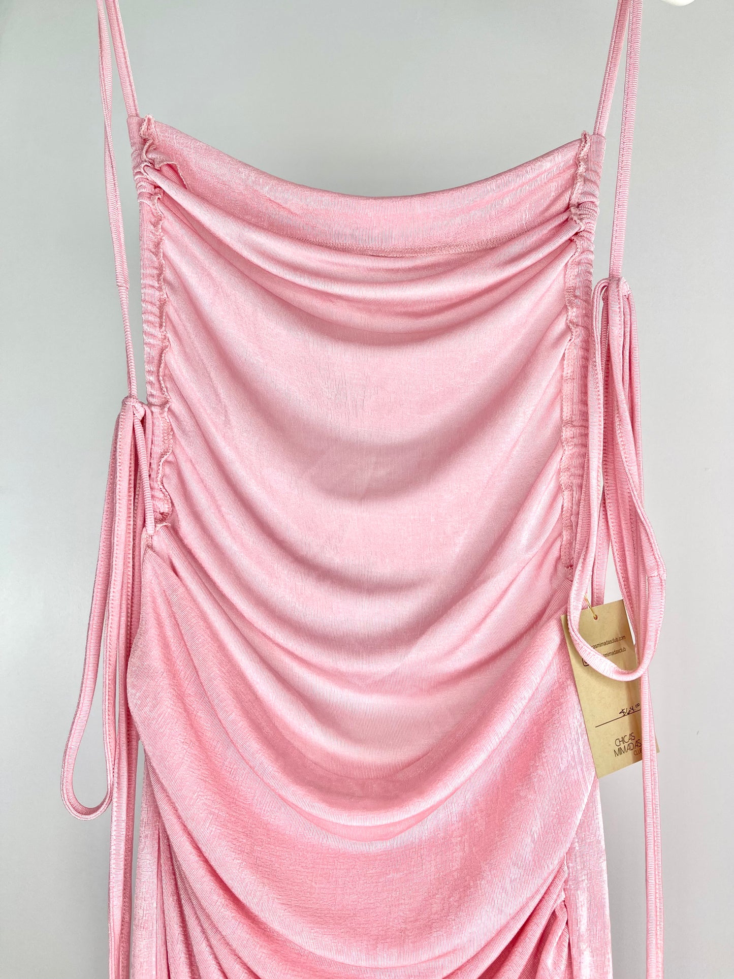 Lace Up Pink Dress