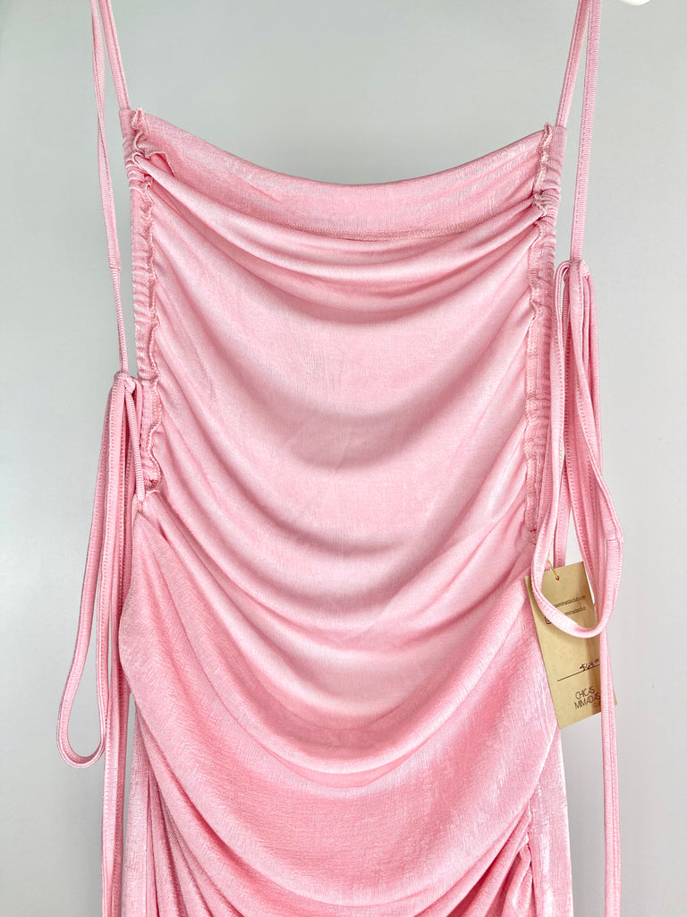 Lace Up Pink Dress